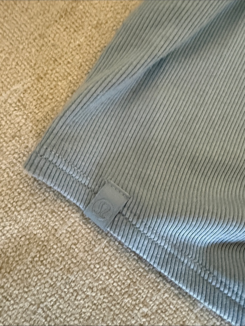 Lululemon Long Sleeve Twist-Back Top in Brown and Light Blue - Picture 7 of 7
